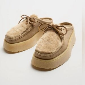NWOT Clarks X Zara Platform Wallabee Mules